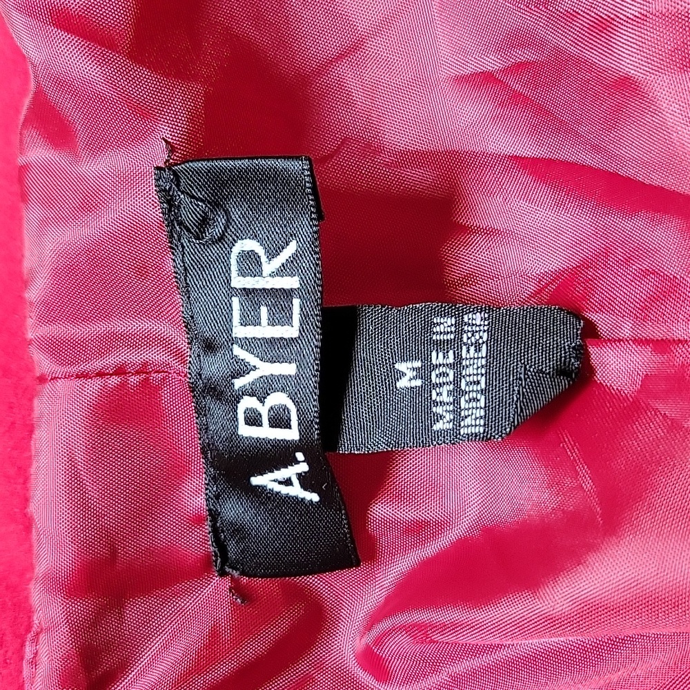 Winter double-breated or Pea coat with red lining and 2 large buttoned pockets - Picture 14 of 14